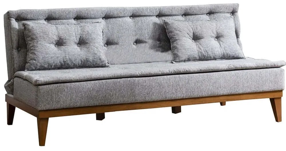 Καναπές - Κρεβάτι Τριθέσιος Fuoco 867UNQ1321 180x80x78cm Grey