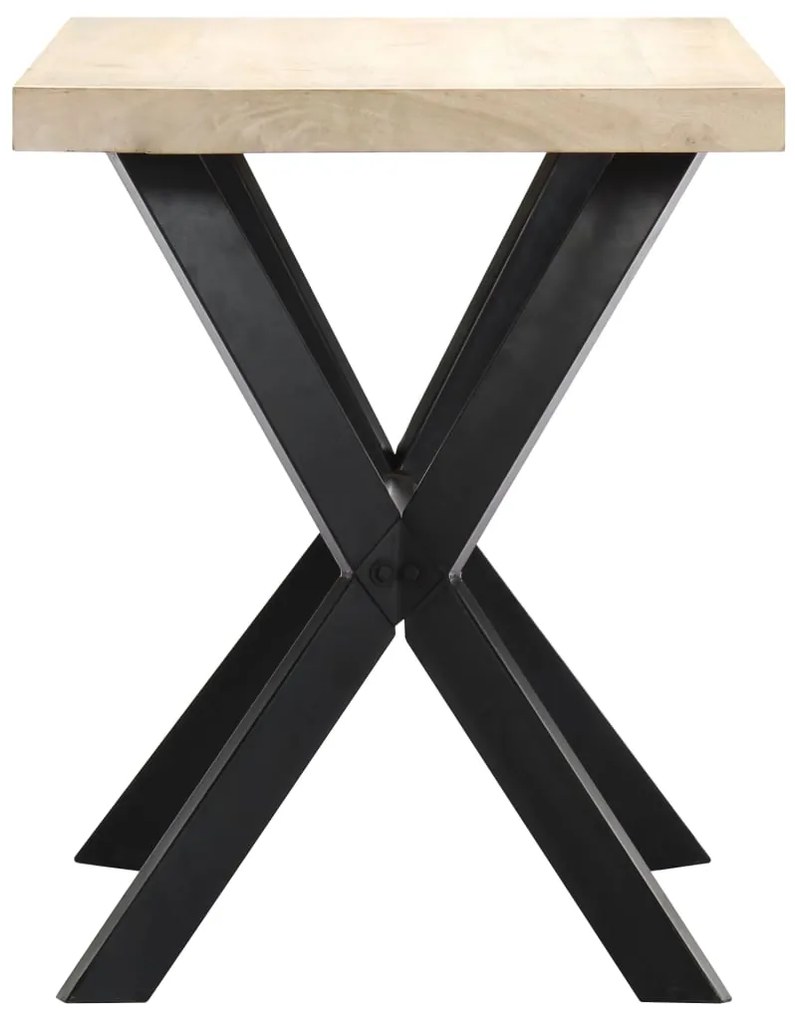 vidaXL Τραπεζαρία Λευκή 120 x 60 x 75 εκ. από Μασίφ Ξύλο Μάνγκο