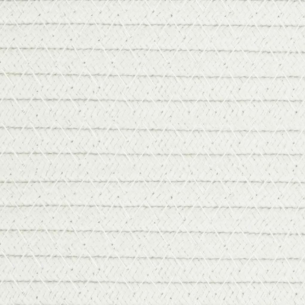 Καλάθι Απλύτων Καφέ και Λευκό Ø60x36 εκ. Βαμβακερό - Πολύχρωμο