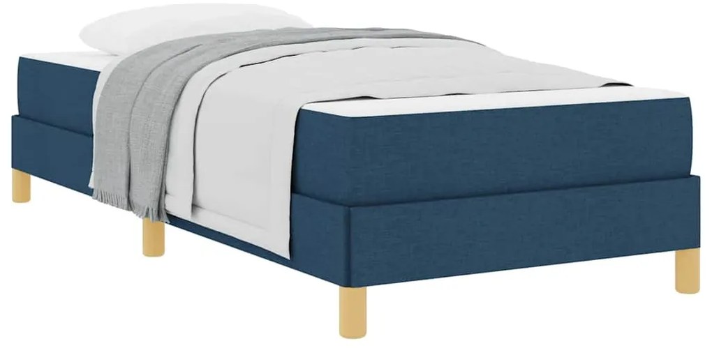 vidaXL Κρεβάτι με ελατήρια Μπλε, Καφέ 90 x 190 cm