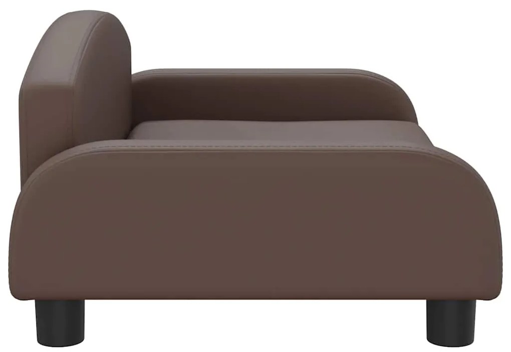 vidaXL Καναπές Παιδικός Καφέ 70 x 45 x 30 εκ. από Συνθετικό Δέρμα