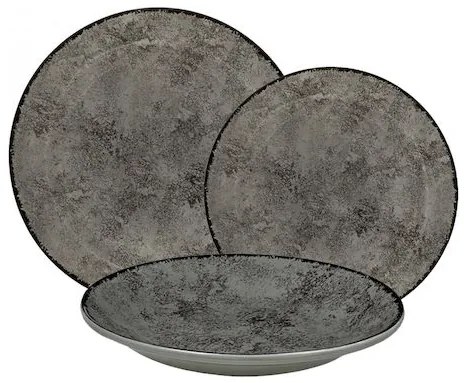 Σερβίτσιο Πιάτων Πορσελάνης Moon Shade Γκρι Oriana Ferelli  – Σετ 20τμχ