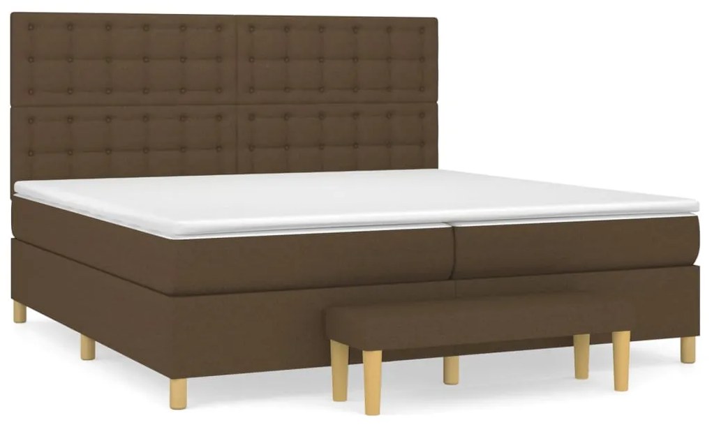 ΚΡΕΒΑΤΙ BOXSPRING ΜΕ ΣΤΡΩΜΑ ΣΚΟΥΡΟ ΚΑΦΕ 200X200 ΕΚ. ΥΦΑΣΜΑΤΙΝΟ 3137504