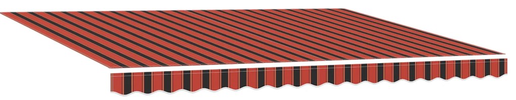 vidaXL Ανασυρόμενη Τέντα Πορτοκαλί και Καφέ 450x300 cm