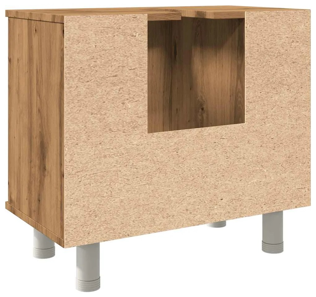 vidaXL Ντουλάπι μπάνιου Δρυς τεχνίτης 60x32x53,5cm Κατασκευασμένο ξύλο