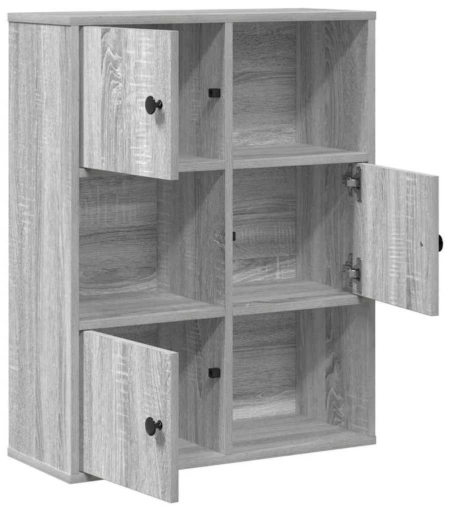 Βιβλιοθήκη Γκρι Sonoma 60x24x76,5 εκ. από Επεξεργασμένο Ξύλο - Γκρι