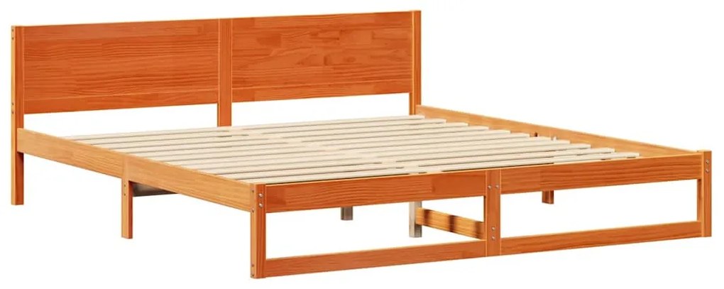 vidaXL Σκελετός Κρεβατιού Καφέ 180 x 200 cm Μασίφ ξύλο πεύκου