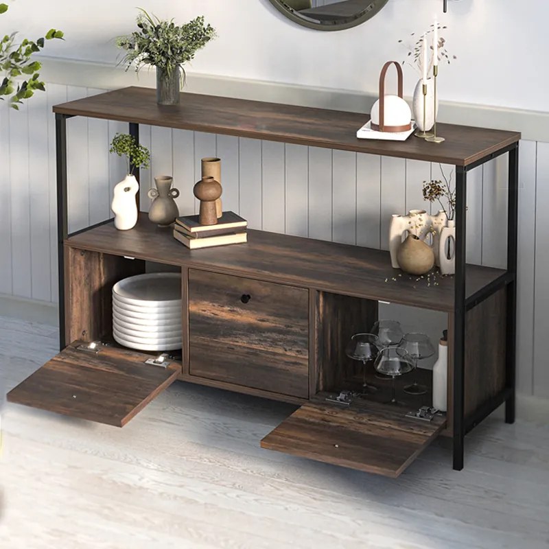 Μπουφές Mars Megapap χρώμα rustic καρυδί 122x36x80,1εκ. - GP041-0122,1