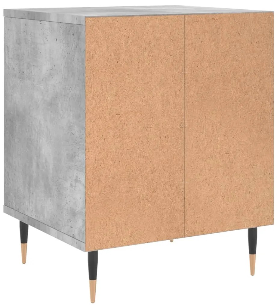 vidaXL Κομοδίνα 2 τεμ. Γκρι Σκυροδέματος 40x35x50 εκ. Επεξεργ. Ξύλο