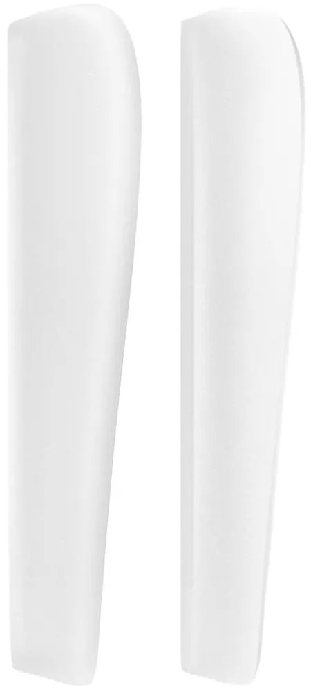 vidaXL Κεφαλάρι με Πτερύγια Λευκό 203x23x118/128 εκ. Συνθ. Δέρμα