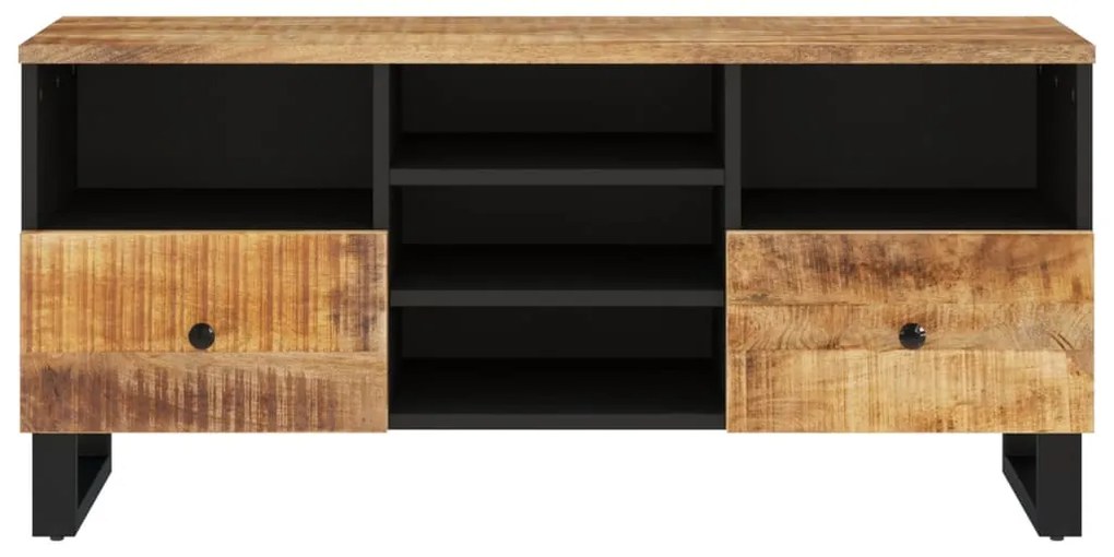 vidaXL Έπιπλο Τηλεόρασης 100x33x46 εκ. Μασίφ Ξύλο Μάνγκο &amp; Επεξ. Ξύλο