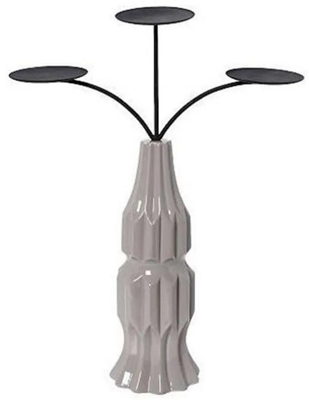 Κηροπήγιο 3 Θέσεων GIO106K2 Μπεζ 44,5x34,2x11cm Espiel Ceramic