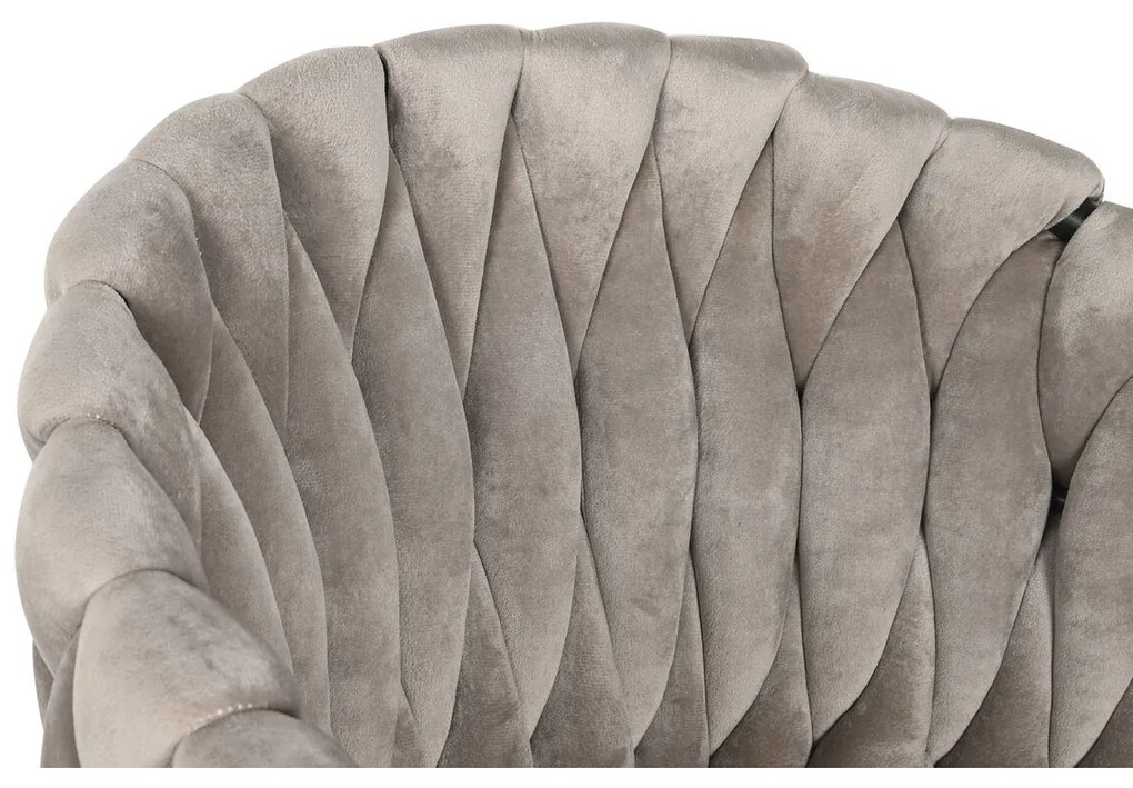 Σκαμπό DKD Home Decor Μαύρο Μπεζ Μέταλλο 61 x 52 x 101 cm