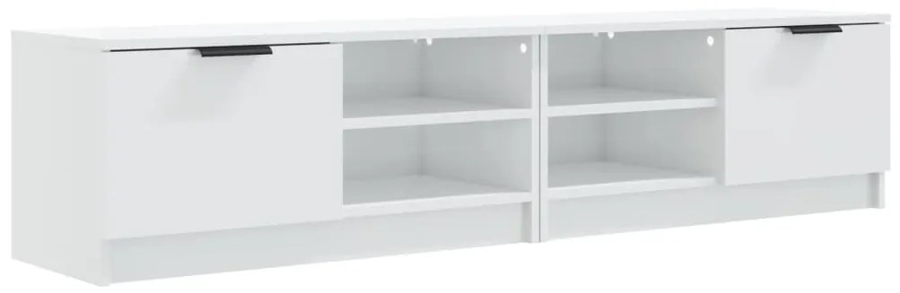 vidaXL Έπιπλα Τηλεόρασης 2 τεμ. Γυαλιστ. Λευκό80x35x36,5εκ. Επεξ. Ξύλο