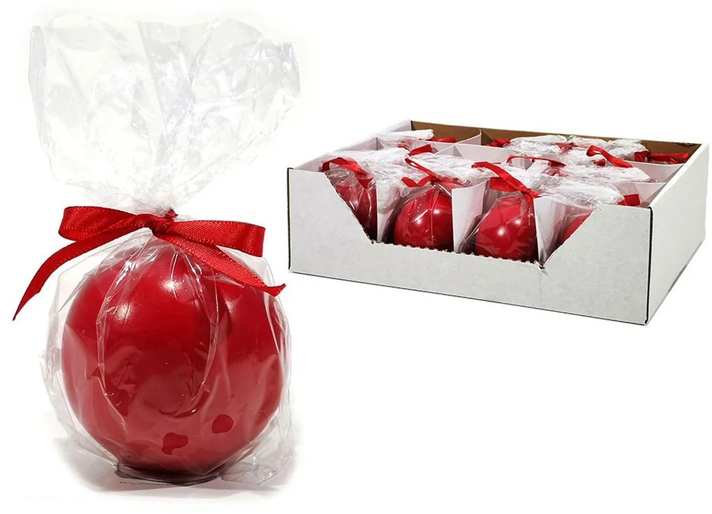 Κερί Μπάλα Κόκκινο Φ7.5cm