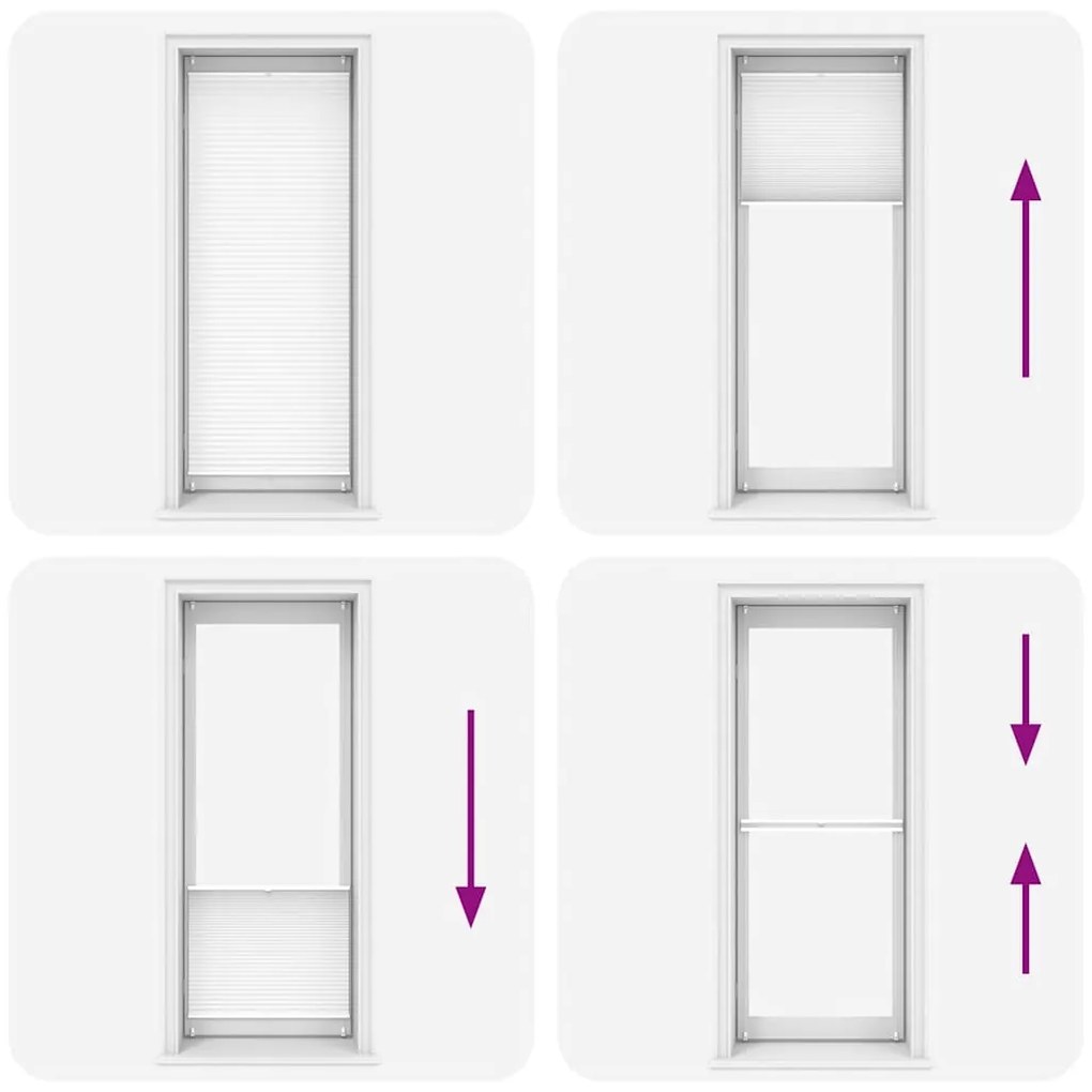 Πλισέ στόρι σκίασης 90x200cm Λευκό