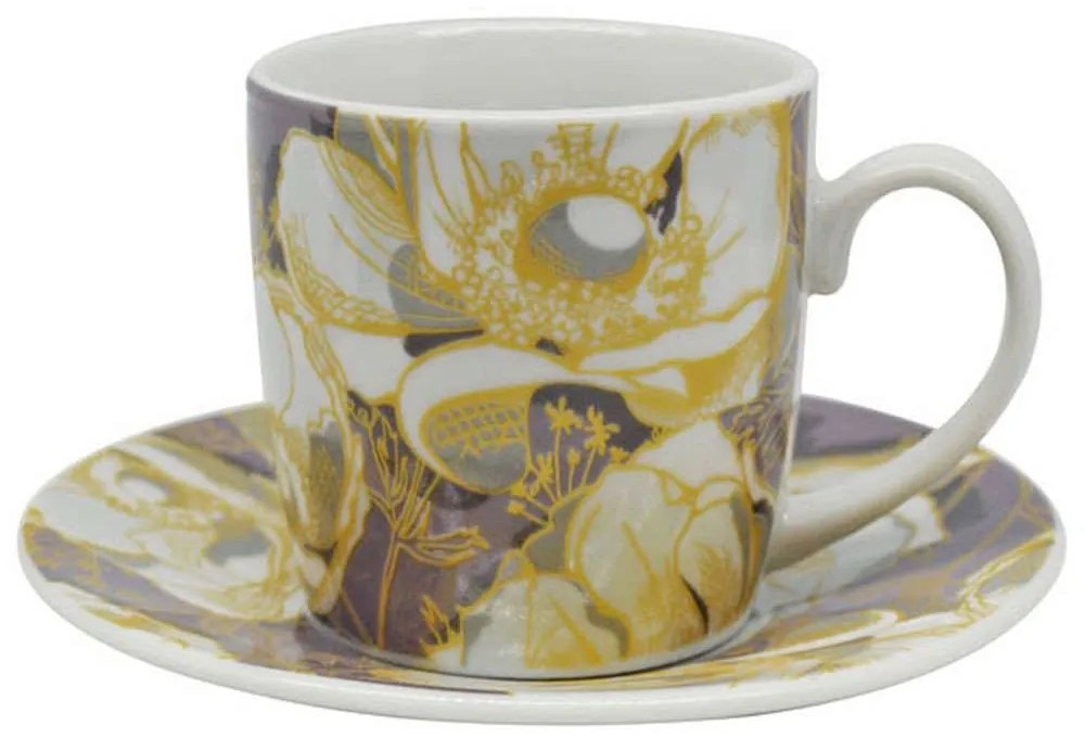Φλυτζάνια Καφέ Λουλούδια (Σετ 6Τμχ) 821464 110ml Multi Ankor Porcelain