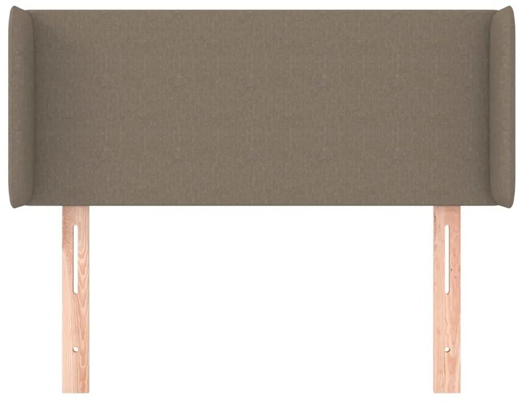 Κεφαλάρι με Πτερύγια Taupe 83x16x78/88 εκ. Υφασμάτινο - Μπεζ-Γκρι