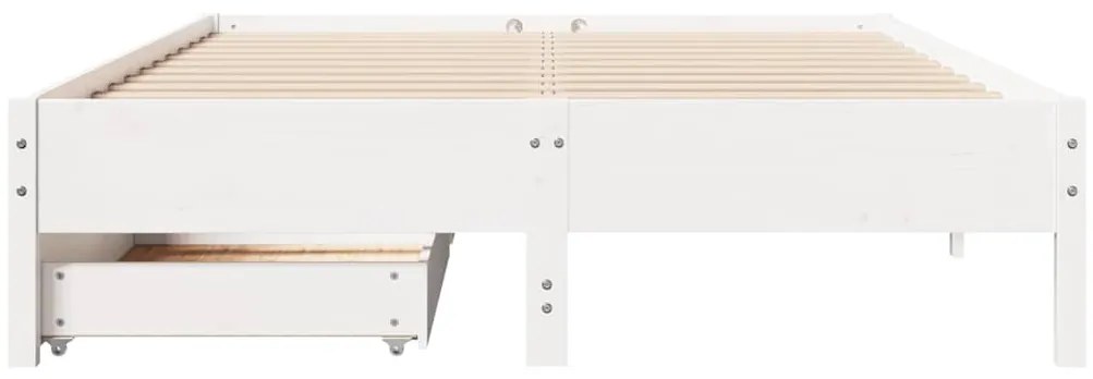 vidaXL Σκελετός Κρεβ. Χωρίς Στρώμα Λευκό 120x200 εκ Μασίφ Πεύκο