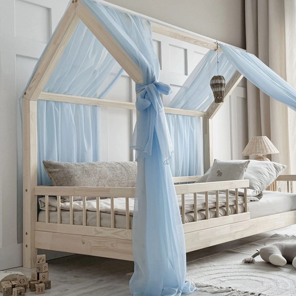 Κουρτίνα Οροφής Bianco Bed Blue Voile  Luletto