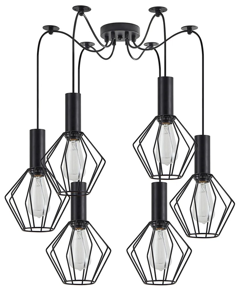 Φωτιστικό Οροφής Πολύφωτο Homelighting 77-8527 Black