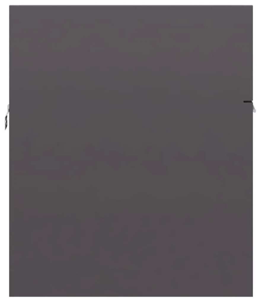 vidaXL Ντουλάπι Νιπτήρα Γυαλιστερό Γκρι 90 x 38,5 x 46 εκ. Μοριοσανίδα
