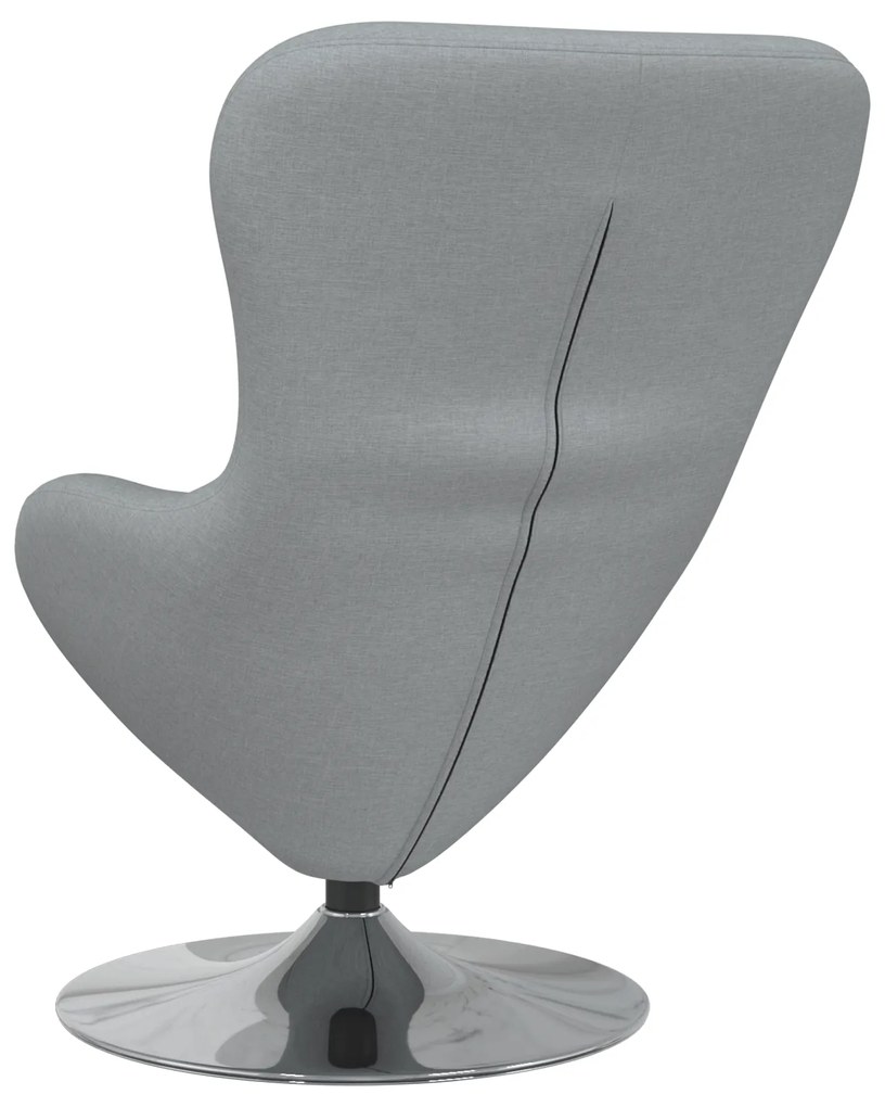 vidaXL Πολυθρόνα Αυγού Light Grey Fabric