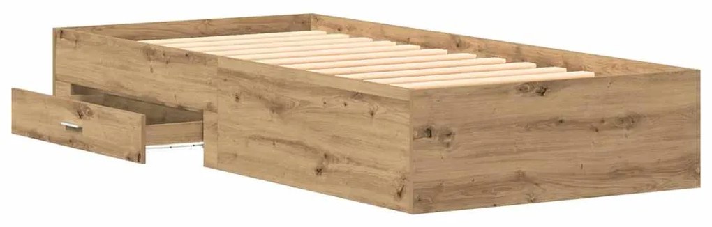 vidaXL Κρεβάτι με Συρτάρια με συρτάρι artisan δρυς 100 x 200 cm