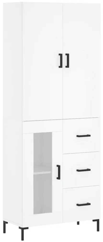 vidaXL Ντουλάπι Λευκό 69,5x34x180 εκ. από Επεξεργασμένο Ξύλο