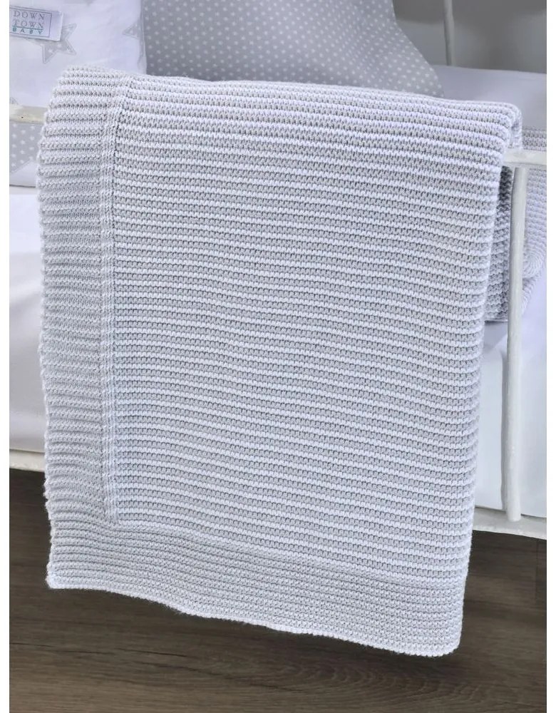 Κουβέρτα Βρεφική DT441 Light Grey Down Town Κούνιας 90x120cm 100% Cotton