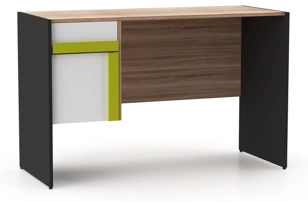 Γραφείο Alex 124x60x76εκ Γραφίτης-Λευκό-Σονόμα - TO-ALEXDESK60 - TO-ALEXDESK60