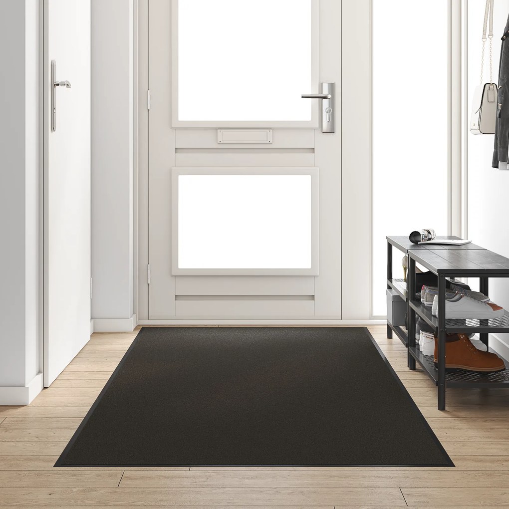 vidaXL Μαύρο Πατάκι Φιλικό για το Πλυντήριο 120x250 εκ