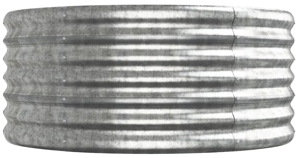 vidaXL Ζαρντινιέρα Ασημί 512x80x36 εκ. Γαλβανισμένος χάλυβας