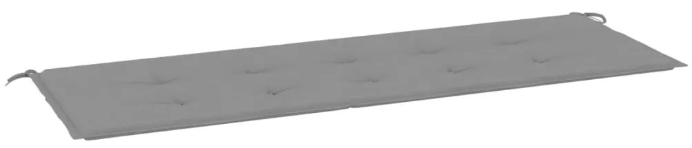 vidaXL Μαξιλάρι Πάγκου Κήπου Γκρι 150x50x4 εκ. Ύφασμα Oxford