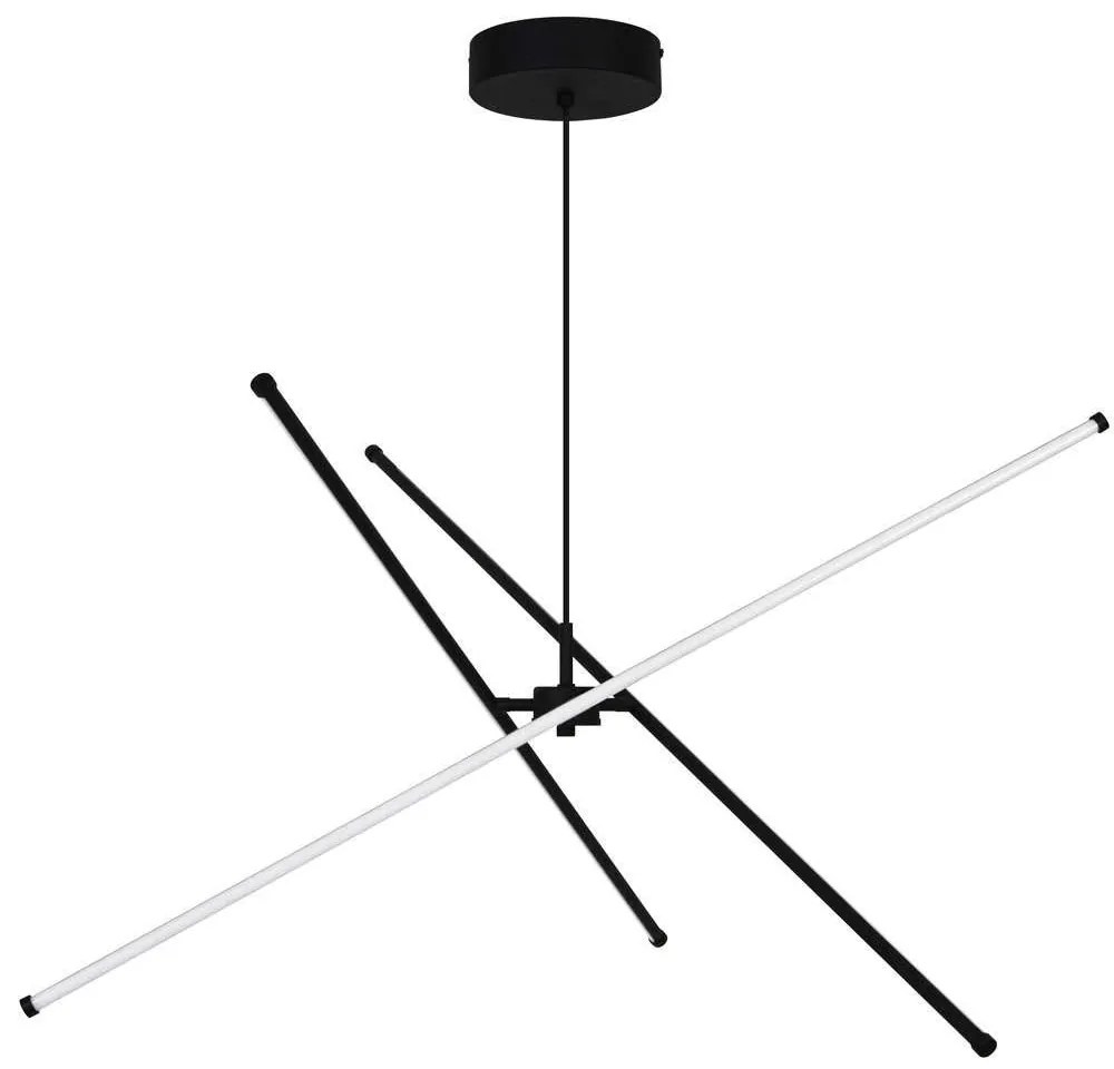 Φωτιστικό Οροφής Sandy 4307100 90x150cm Led 3250lm 41W 3000K Black Viokef