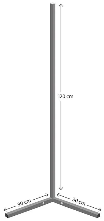 Φωτιστικό δαπέδου Esthetic pakoworld LED μαύρο 30x2x120εκ - 071-001527