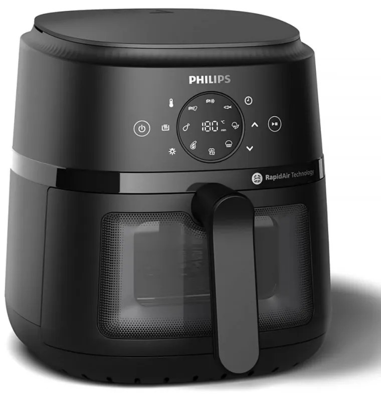 Φριτέζα ζεστού αέρα AirFryer Philips NA220/00, 1500W, 4,2l, 60-200C, 13 προγράμματα, Timer, Rapid Air, Μαύρο