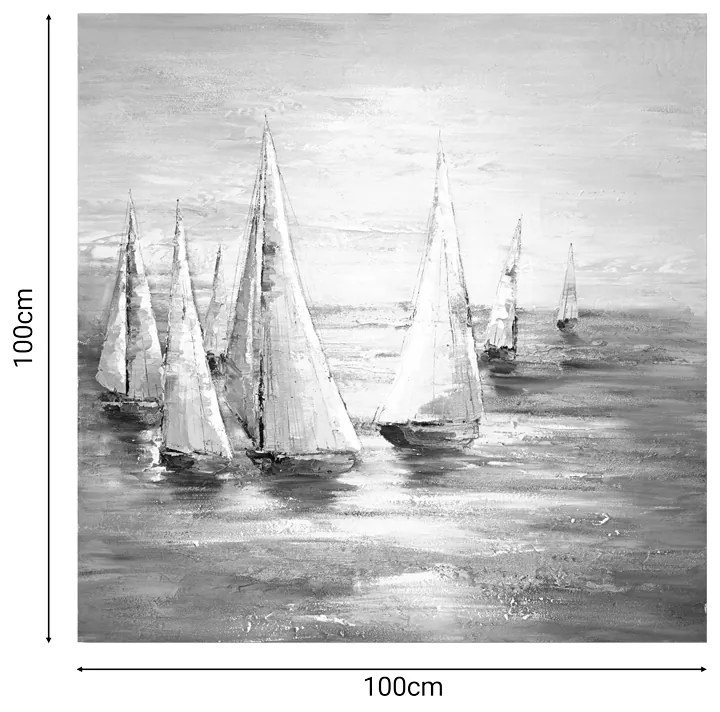 Πίνακας σε καμβά Sailer I Inart 100x3x100εκ - 296-000026