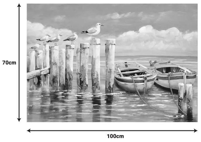 Πίνακας σε καμβά Port Inart 100x3x70εκ