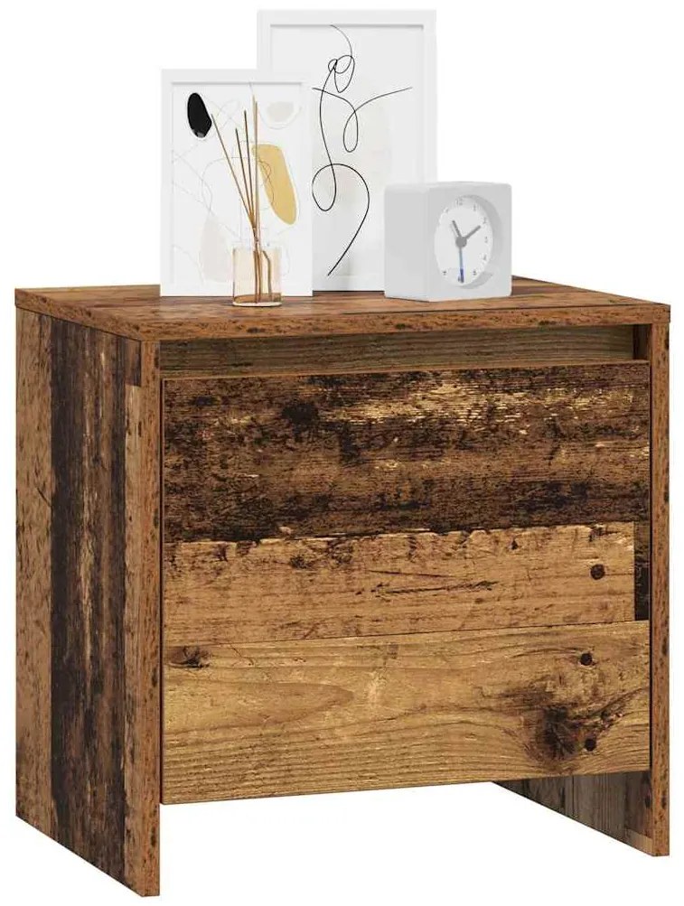 vidaXL Κομοδίνο Παλιό ξύλο 45 x 34 x 44,5 εκ Επεξεργασμένο ξύλο