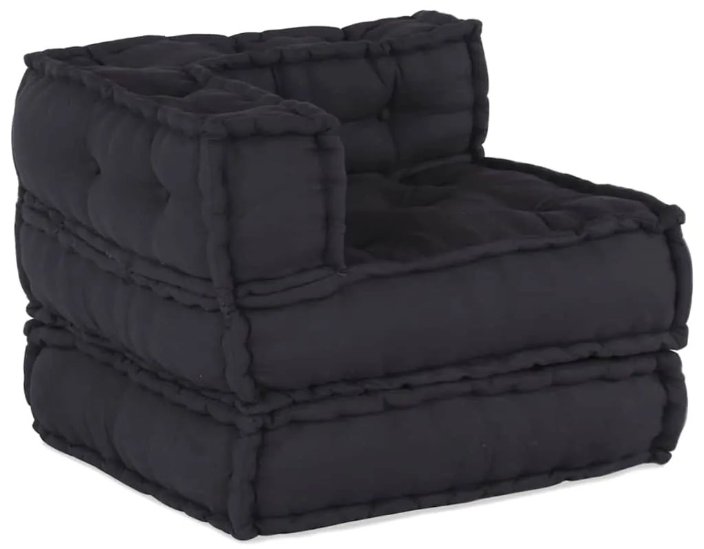 vidaXL Modular Pouffes - Σετ 2 σε Υφασμάτινη Ανθρακί