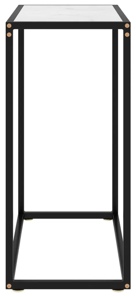 vidaXL Τραπέζι Κονσόλα Λευκό 60 x 35 x 75 εκ. από Ψημένο Γυαλί