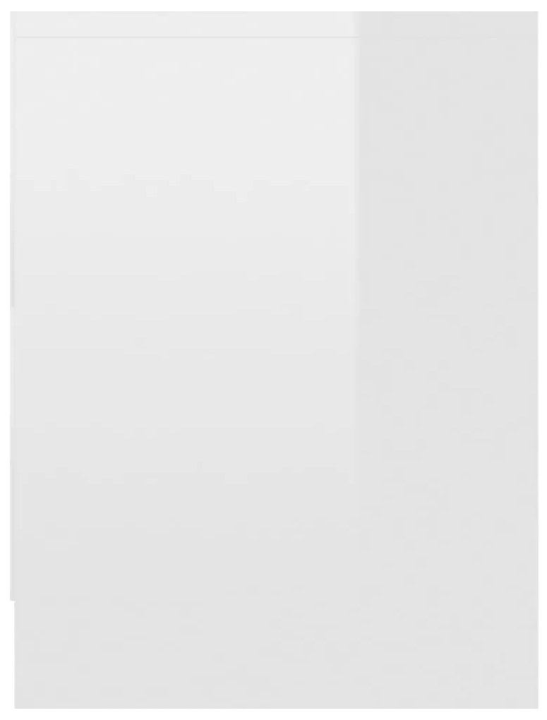 Κομοδίνα 2 τεμ. Γυαλιστερό Λευκό 40x30x40 εκ. από Επεξ. Ξύλο - Λευκό