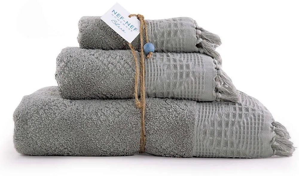 Πετσέτα Storm Grey Nef-Nef Προσώπου 50x90cm 100% Cotton