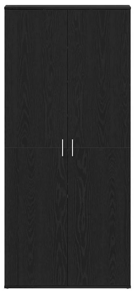 vidaXL Ντουλάπα Παπουτσιών Μαύρο 80 x 39 x 180 εκ Επεξεργασμένο ξύλο