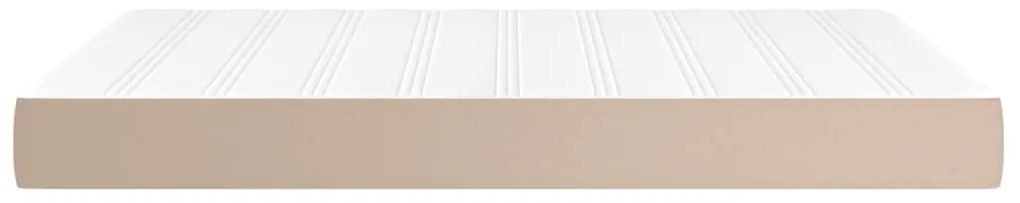 vidaXL Στρώμα με Pocket Springs Καπουτσίνο 140x200x20 εκ. Συνθ. Δέρμα