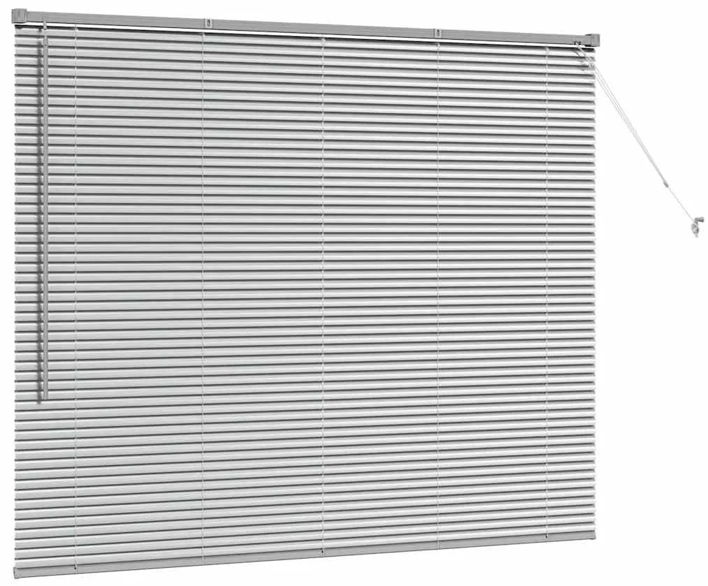 vidaXL Ρολό Παραθύρου με κουρτίνες Ασημί 80 x 130 εκ Αλουμίνιο