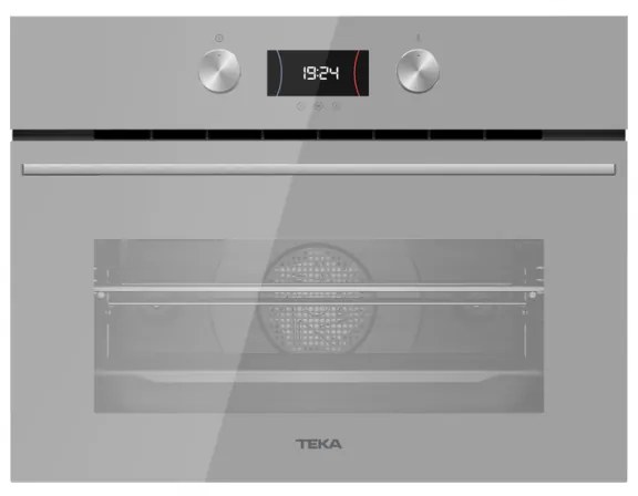 Teka HLC 8400 SM Steam Grey Εντοιχιζόμενος Φούρνος Compact Πολλαπλών Λειτουργιών 45cm Εγγύηση 2+3 Χρόνια
