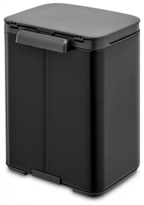 Κάδος απορριμμάτων Brabantia Bo Small 4L, Ομαλό και αθόρυβο άνοιγμα,Αντιολισθητική βάση, Μαύρο