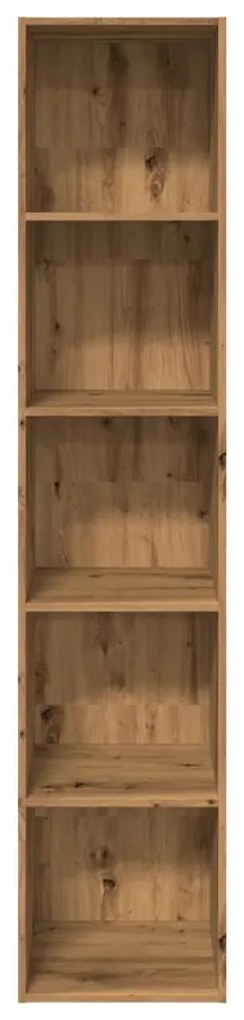 Βιβλιοθήκη Αρτισιανή Δρυς 40x30x189 εκ. από Επεξεργασμένο Ξύλο 857893